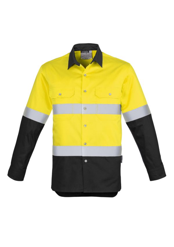 Mens Industrial Long Sleeve Shirt - Hoop Taped (FBIZZW123)