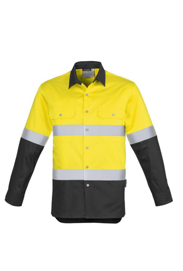 Mens Industrial Long Sleeve Shirt - Hoop Taped (FBIZZW123)