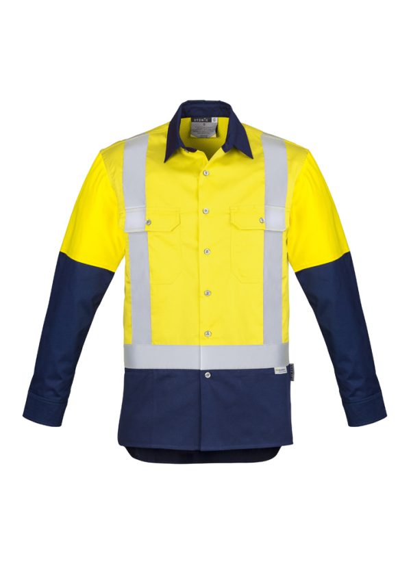 Mens Industrial Long Sleeve Shirt - Shoulder Taped (FBIZZW124)
