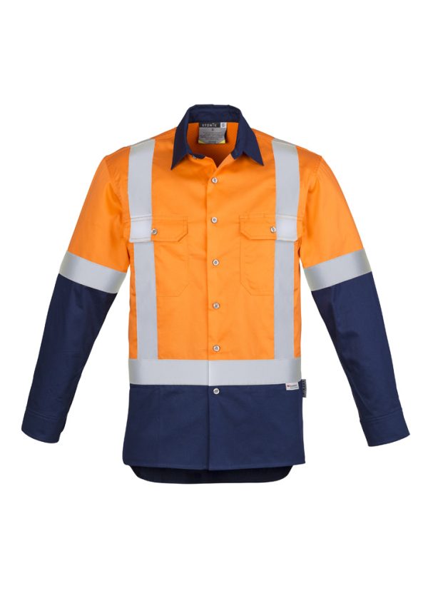 Mens Industrial Long Sleeve Shirt - Shoulder Taped (FBIZZW124)