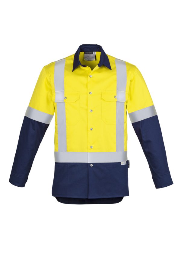 Mens Industrial Long Sleeve Shirt - Shoulder Taped (FBIZZW124)