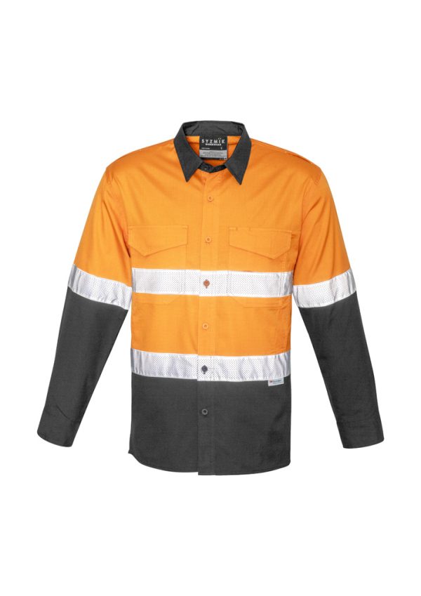 Mens Rugged Cooling Hi Vis Taped Long Sleeve Shirt (FBIZZW129)