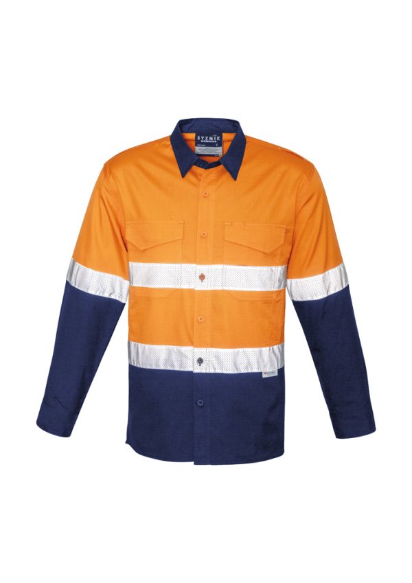 Mens Rugged Cooling Hi Vis Taped Long Sleeve Shirt (FBIZZW129)