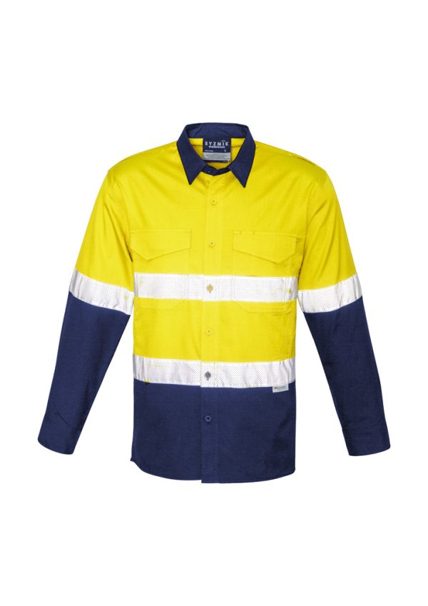 Mens Rugged Cooling Hi Vis Taped Long Sleeve Shirt (FBIZZW129)