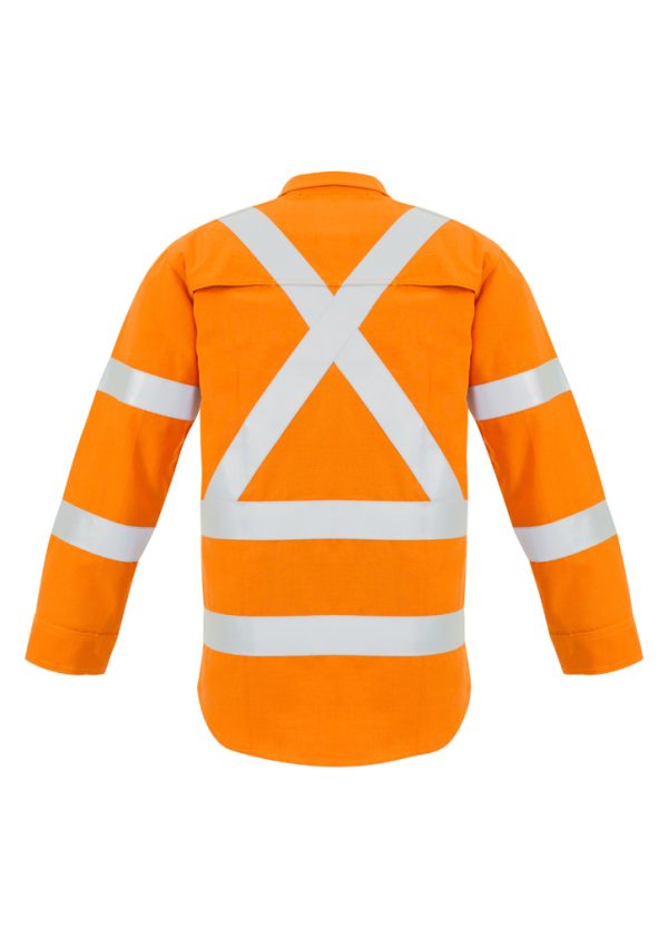 Mens Red Flame Hi Vis X Back Shirt (FBIZZW137)