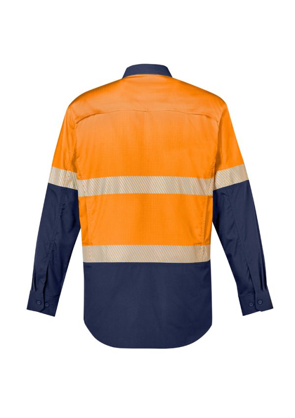 Mens Rugged Cooling Hi Vis Segmented Tape Long Sleeve Shirt (FBIZZW229)