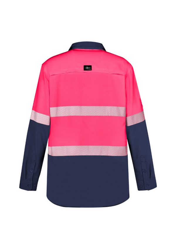 Mens Hi Vis Outdoor Segmented Tape Long Sleeve Shirt (FBIZZW470)