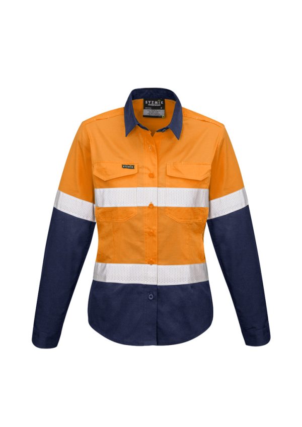 Womens Rugged Cooling Hi Vis Taped Long Sleeve Shirt (FBIZZW720)