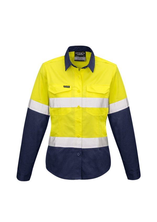 Womens Rugged Cooling Hi Vis Taped Long Sleeve Shirt (FBIZZW720)