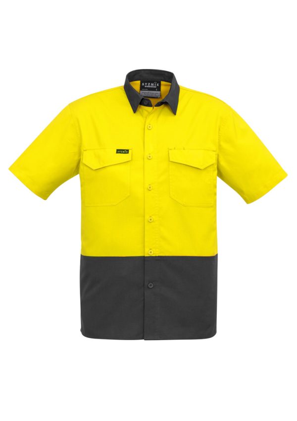 Mens Rugged Cooling Hi Vis Short Sleeve Shirt (FBIZZW815)