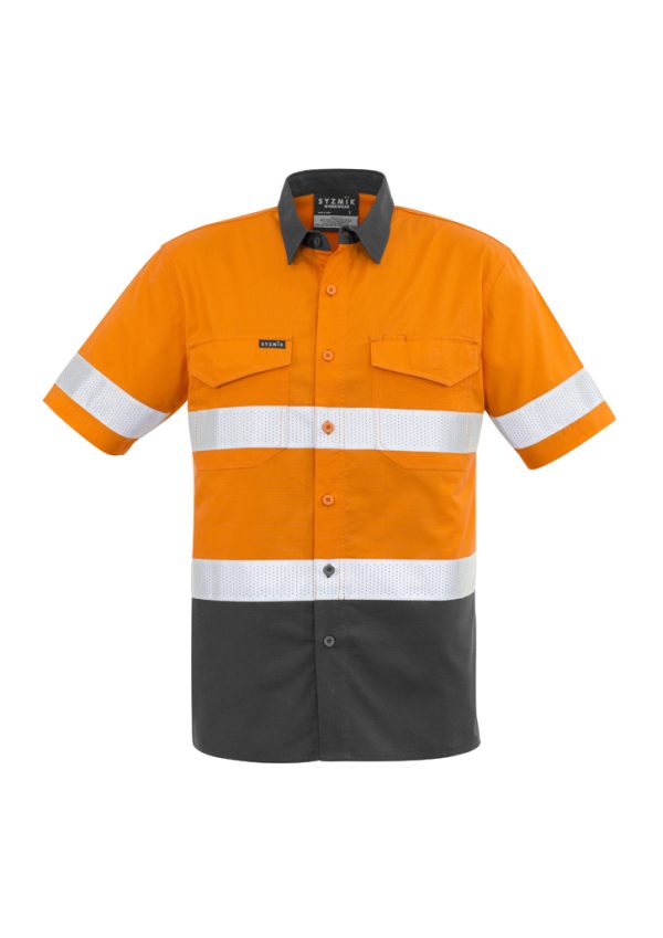 Mens Rugged Cooling Hi Vis Taped Short Sleeve Shirt (FBIZZW835)