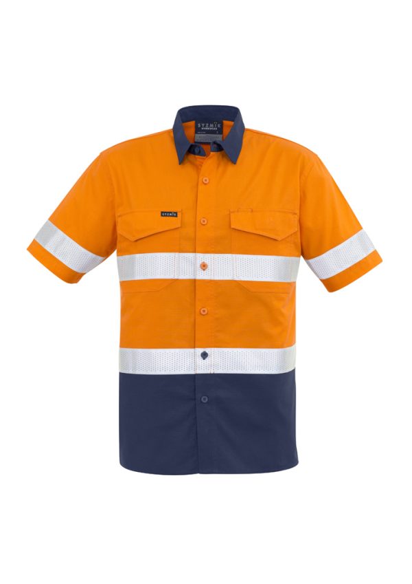 Mens Rugged Cooling Hi Vis Taped Short Sleeve Shirt (FBIZZW835)