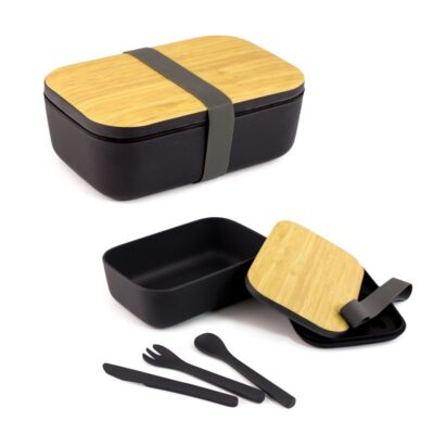 Bamboo Fibre Lunch Box & Cutlery Set (MAXUMMAXCA2067)